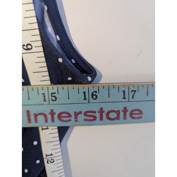 Lands' End Tencel Cotton Modal Polka Dot Surplice Maxi Dress Women Sz L/P - Picture 3 of 8